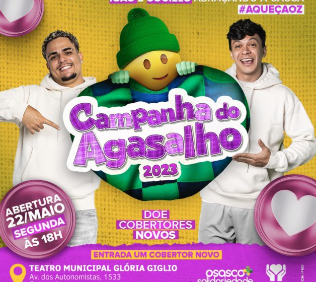  Influencers Cocielo e Igão apadrinham Campanha do Agasalho em Osasco