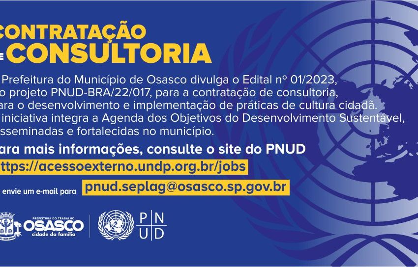  Osasco abre vagas de consultoria para projeto de parceria com a ONU  