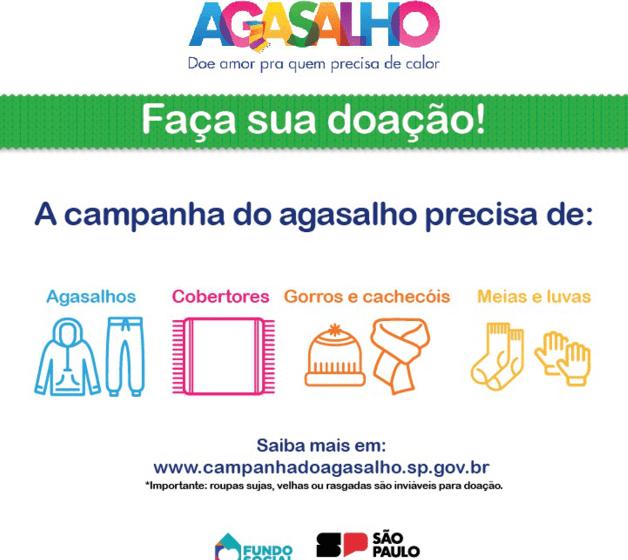  Campanha do Agasalho 2023 do Fundo Social de SP já distribuiu cerca de 120 mil cobertores