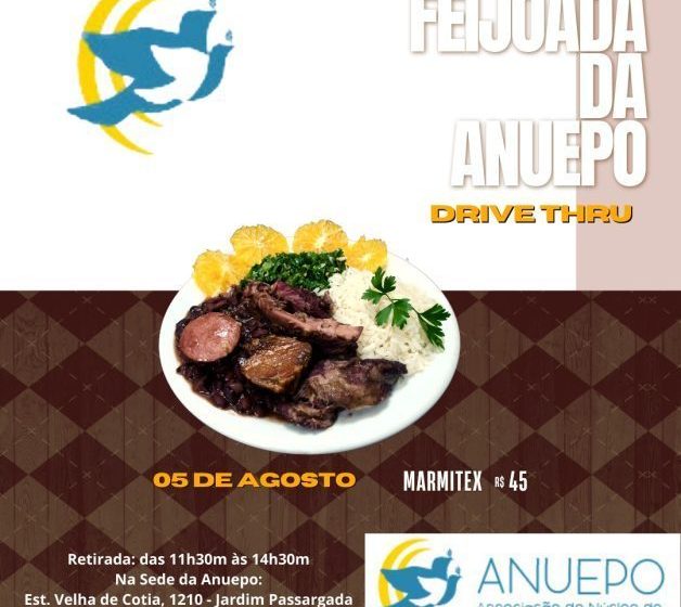  A ANUEPO promove feijoada beneficente em agosto