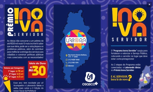  Osasco promove ciclo de debate com a 2ª edição do Laborando Ideias no dia 31/7  