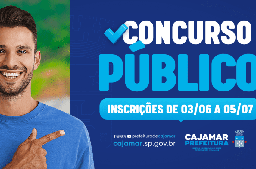  Prefeitura anuncia inscrições para Concurso Público de Cajamar