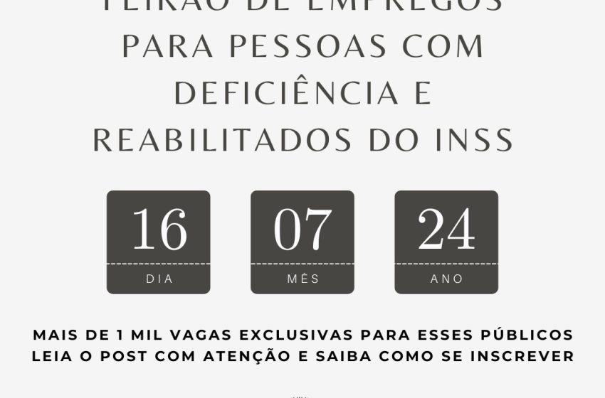  Prefeitura de Osasco celebrará aniversário de Lei de Cotas com Feirão de Empregos exclusivo para pessoas com deficiência e reabilitados do INSS