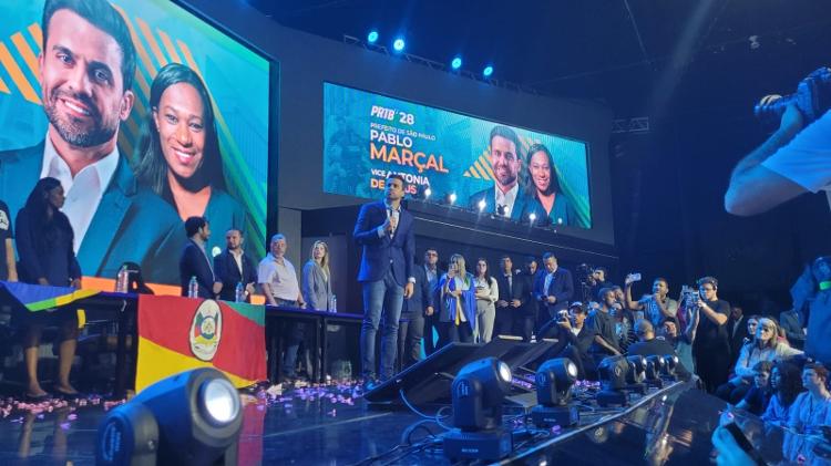  Pablo Marçal oficializa candidatura à Prefeitura de SP e escolhe a PM Antonia de Jesus como vice