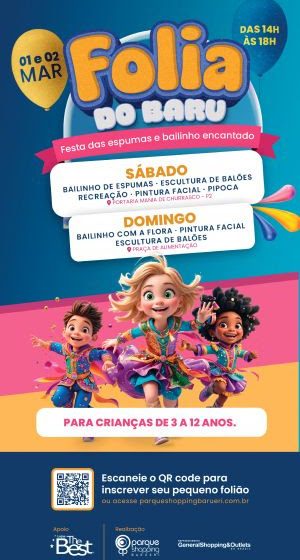 Shopping de Barueri convida a criançada para curtir o Carnaval