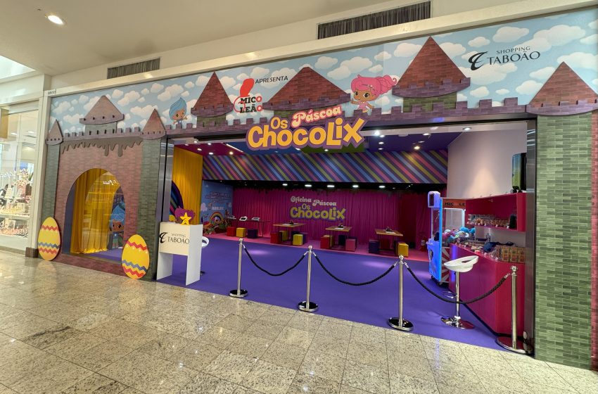  Shopping Taboão apresenta experiência de Páscoa com o Castelo dos Os Chocolix
