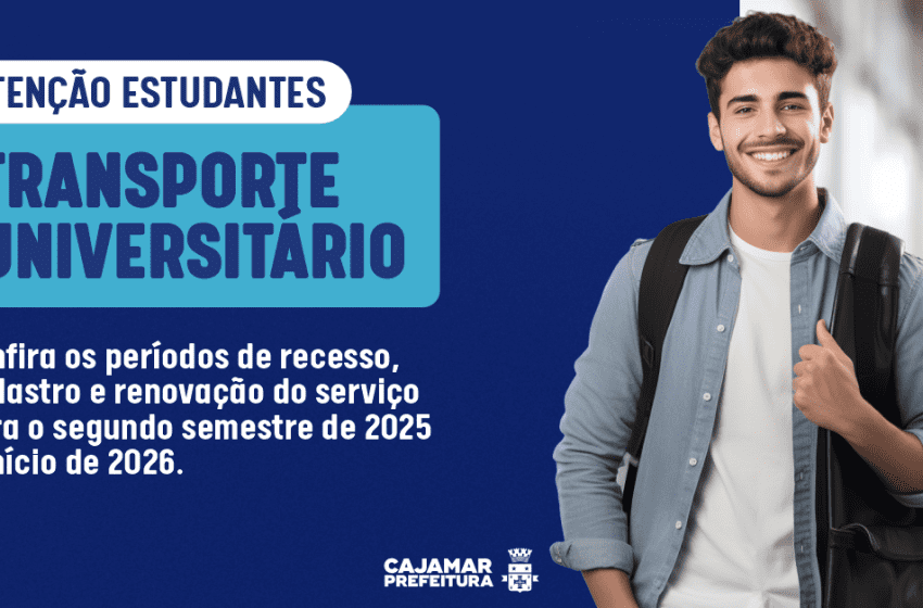  Cajamar alerta sobre cadastro dos usúarios de transporte universitário