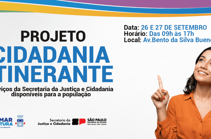  Cajamar recebe ação “Cidadania Itinerante” nos dias 26 e 27 de setembro