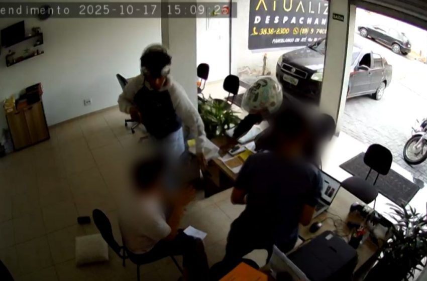 Câmera flagra roubo em despachante e suspeitos são presos em vinhedo