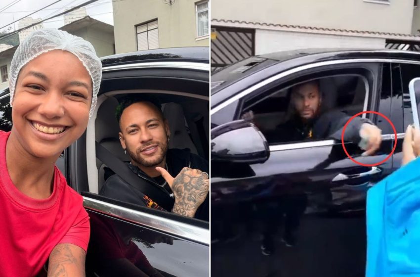  Neymar surpreende doceria em santos e cumpra promessa após doação