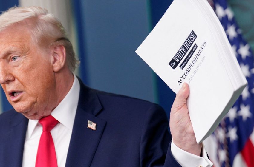  Donald Trump reflete sobre primeiro ano do segundo mandato Em coletiva