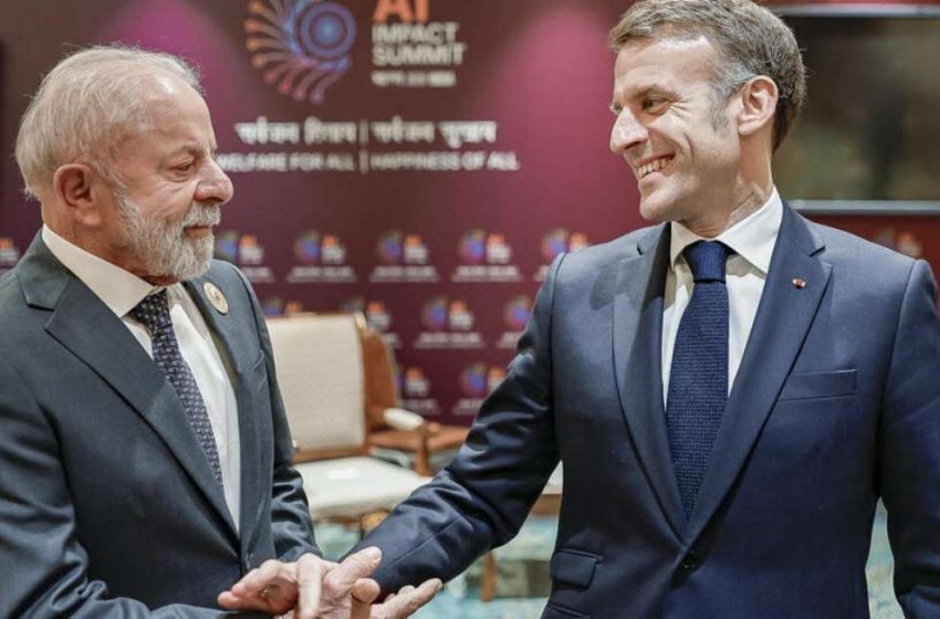  Macron e Lula estreitam laços Na Índia e pedem união por IA