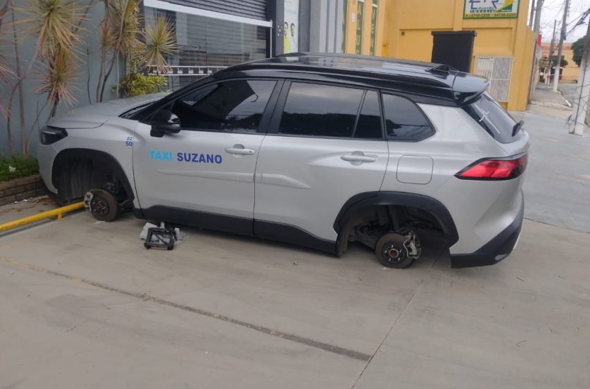 Taxista de Suzano denuncia furto de pneus e rodas no Centro da