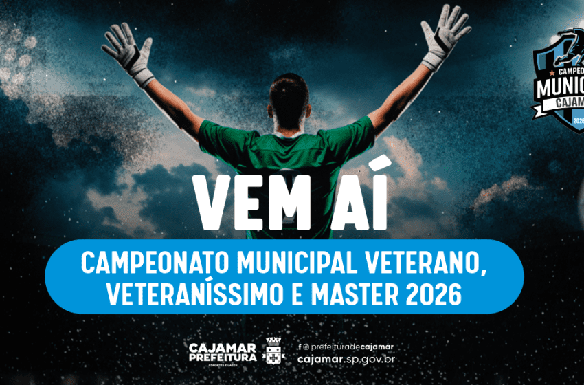  Cajamar abre inscrições para o Campeonato Municipal de Futebol nas categorias Veterano, Veteraníssimo e Master