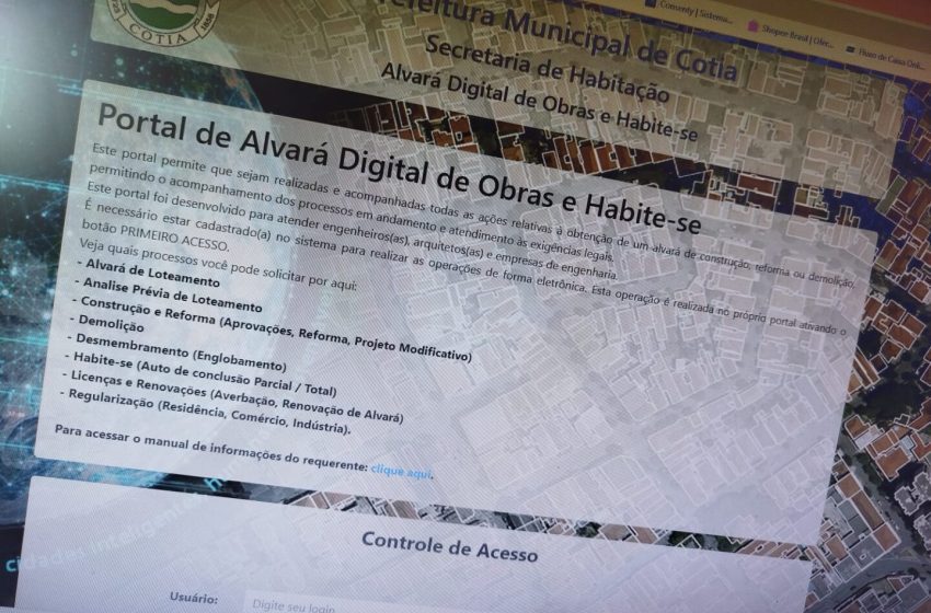 Alvará digital agiliza processos de construções e reformas em Cotia